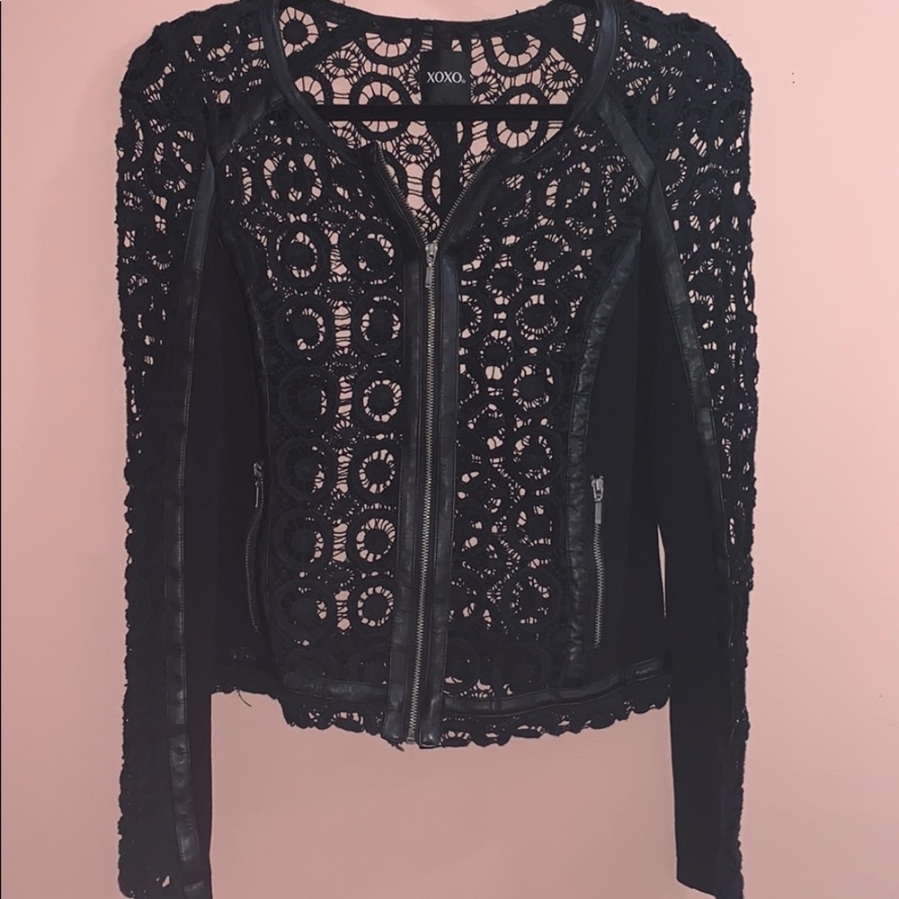 Xoxo Black Zippered cardigan